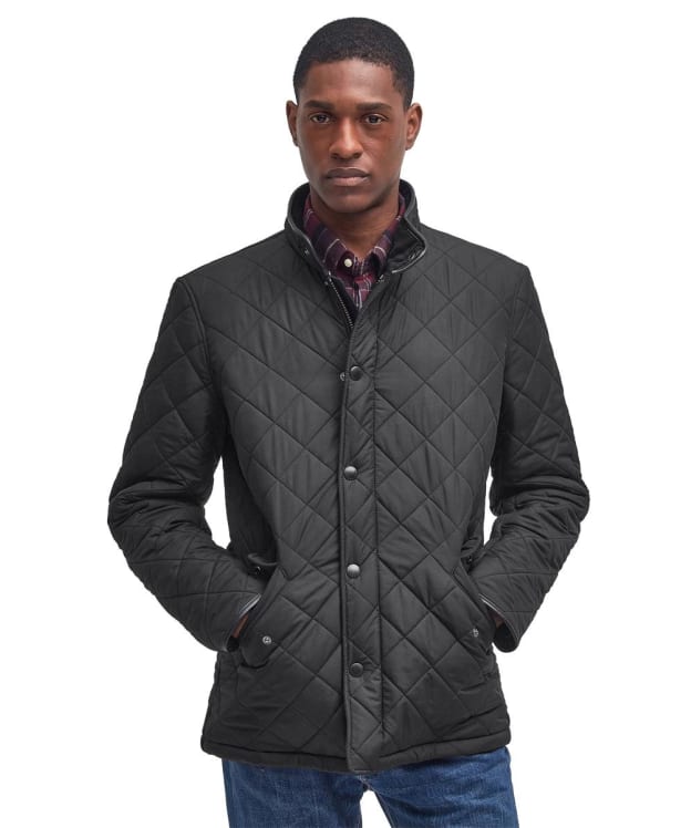 Men's Barbour Powell Quilted Jacket - Black