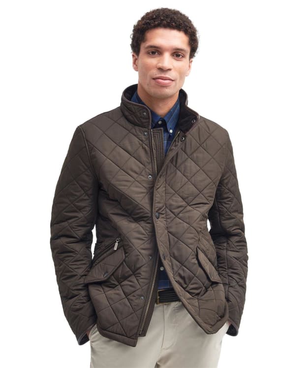 Men's Barbour Powell Quilted Jacket - Olive