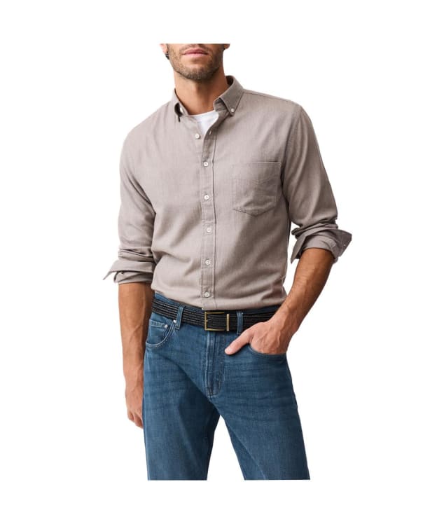 Men's Rodd & Gunn Barrhill Brushed Twill Shirt - Taupe
