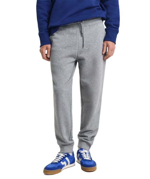Men's GANT Regular Shield Sweatpants - Grey Melange