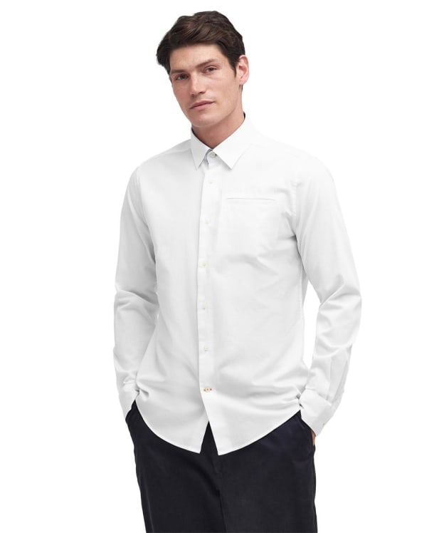 Men's Barbour Lyle Tailored Long Sleeve Shirt - White