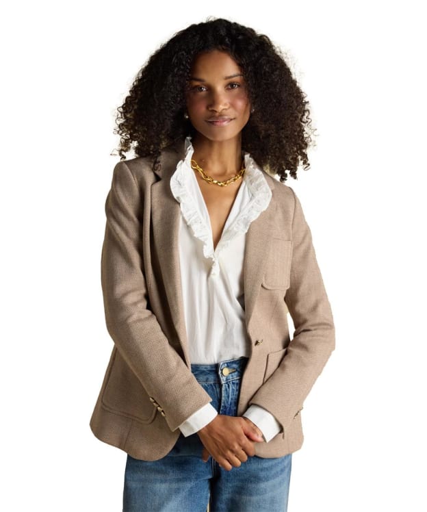 Women's Joules Albury Cotton Blend Blazer - Tan Brown