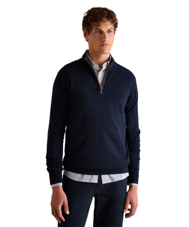 Men's Joules Hillside 1/4 Zip Funnel Neck Jumper - Navy
