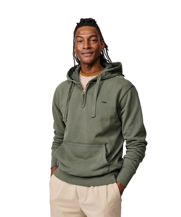 Men's Aubin Baildon 1/4 Zip Neck Hoody - Khaki