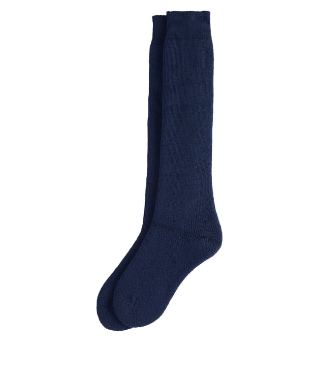 Women's Barbour Knee Length Wellington Socks - Navy