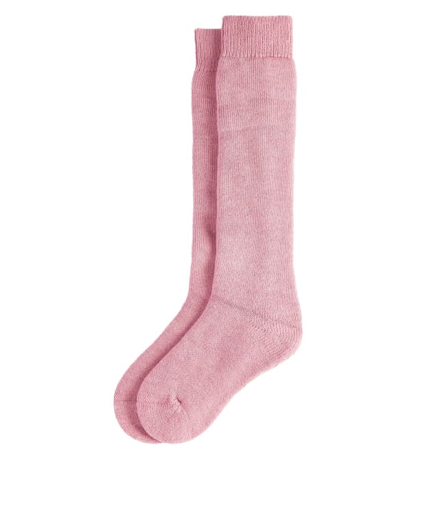 Women's Barbour Knee Length Wellington Socks - Rose Pink