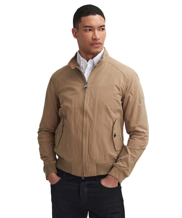 Men's Barbour International Steve McQueen Rectifier Harrington Casual Jacket - Military Brown