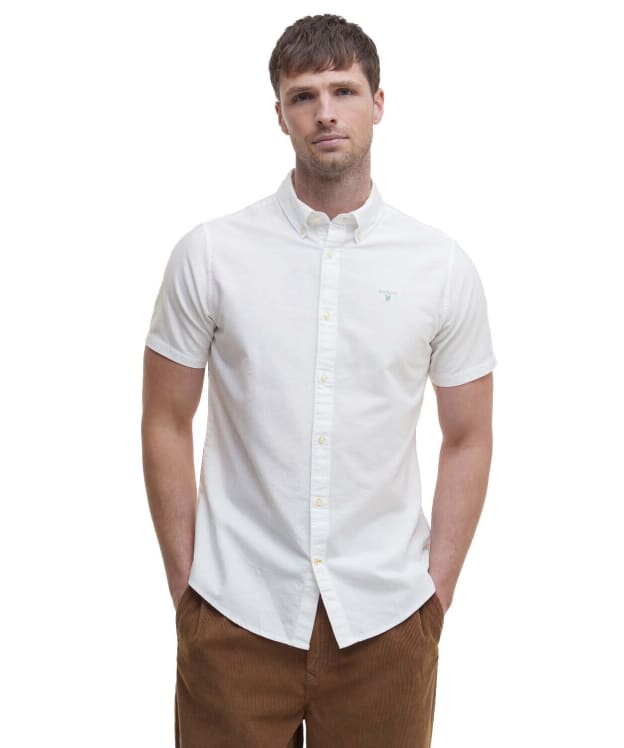 Men's Barbour Oxtown Short Sleeve Tailored Shirt - White