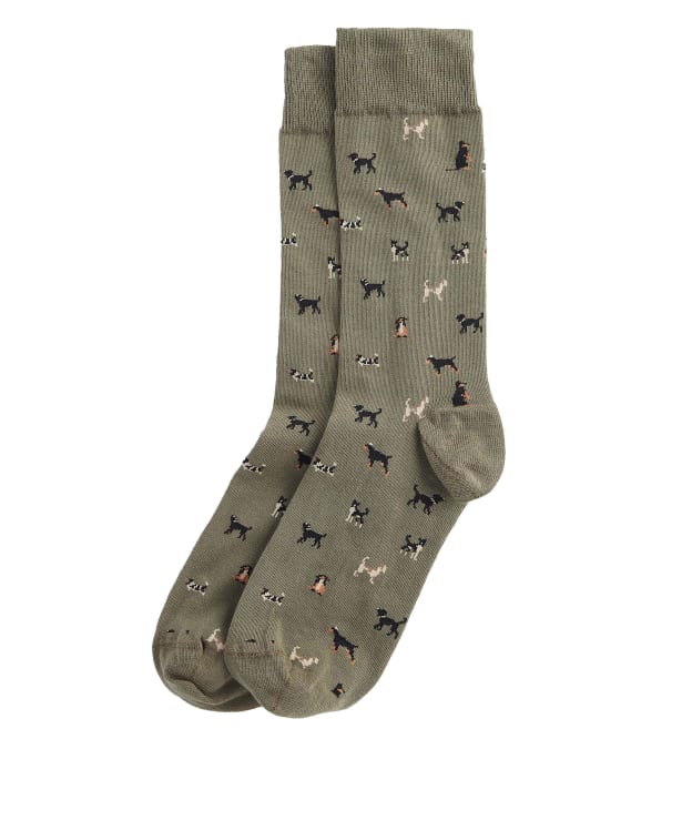 Men's Barbour Mavin Socks - Mid Olive / Dog