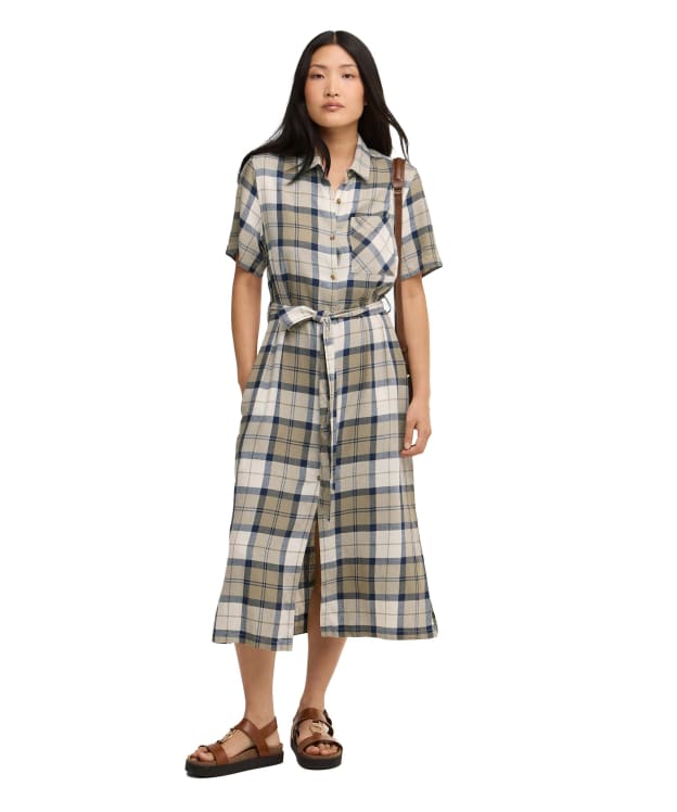 Women's Barbour Fern Midi Dress - Dress Navy Tartan