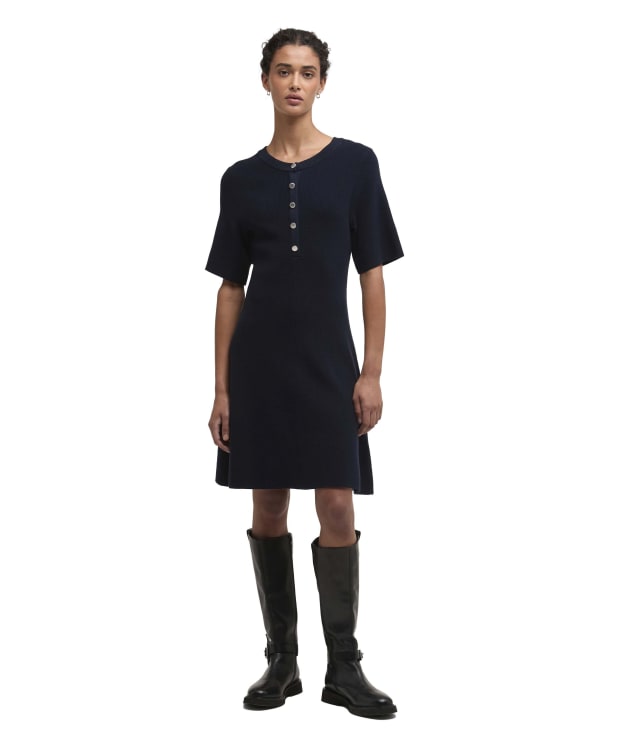 Women's Barbour Camille Knitted Mini Dress - Dark Navy