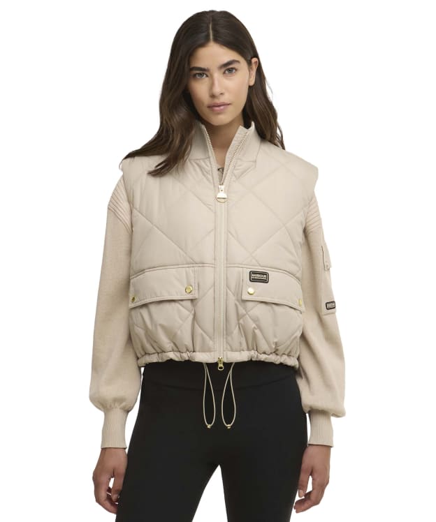 Women's Barbour International Nia Gilet - Cement