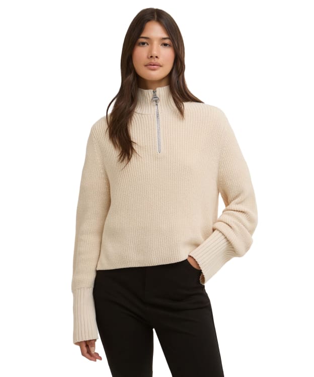 Women's Barbour International Kennedy Knitted Jumper - Bone White