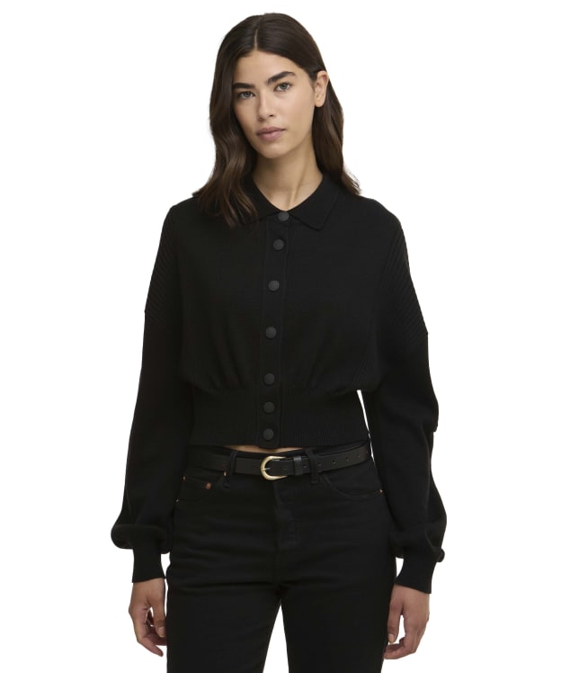 Women's Barbour International Gigi Knitted Bomber - Black