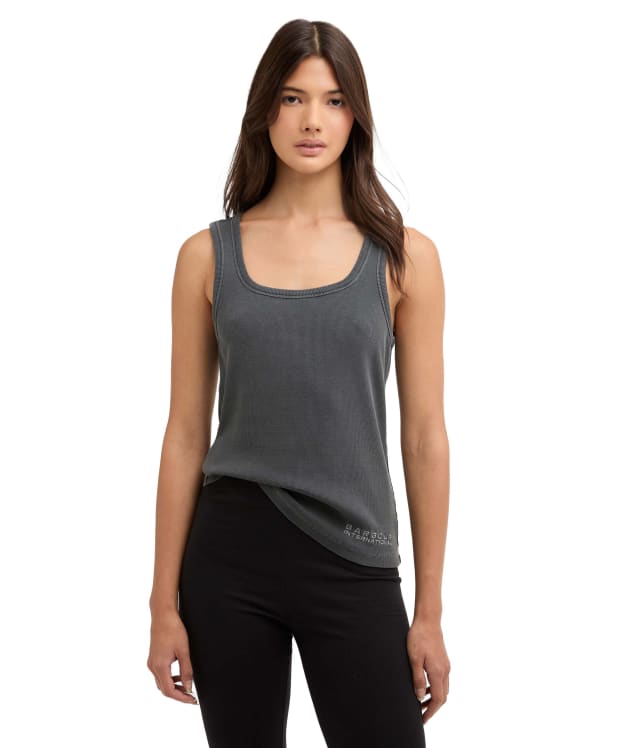 Women's Barbour International Lyra Top - Washed Black