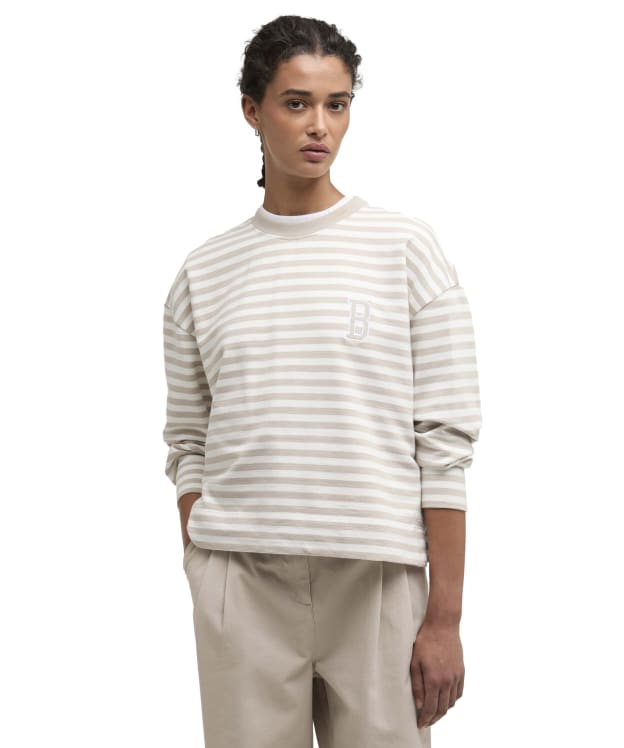 Women's Barbour Gabby Sweatshirt - Mist Stripe