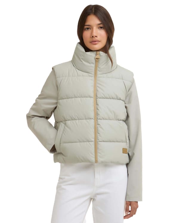 Women's Barbour International Phoenix Quilted Sweat - Glacier Grey