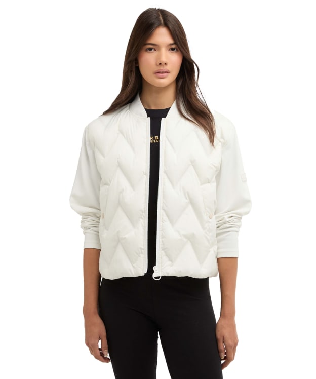 Women's Barbour International Prism Quilted Sweat - Vaporous Grey