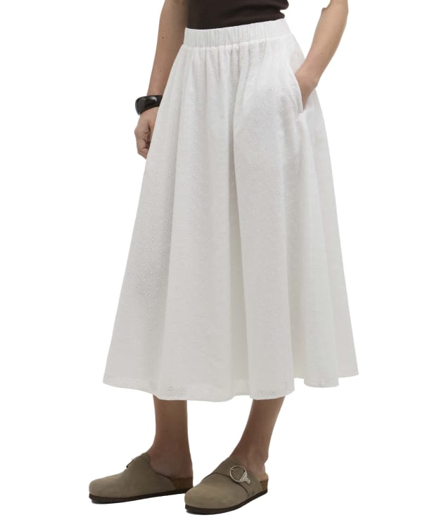 Women's Barbour Melody Midi Skirt - White