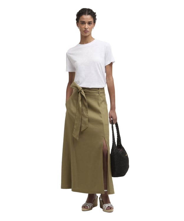 Women's Barbour Gabby Maxi Skirt - Bleached Olive
