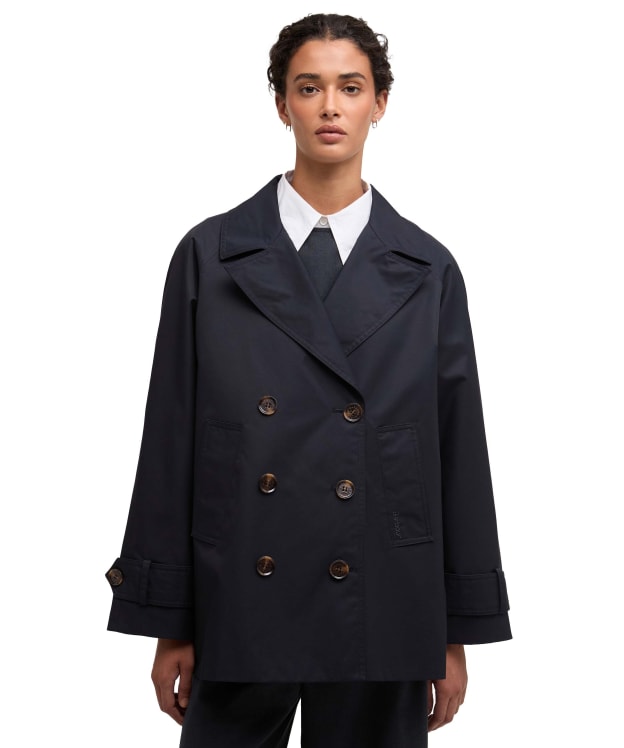 Women's Barbour Maisy Showerproof Jacket - Dark Navy / Dress Navy Tartan