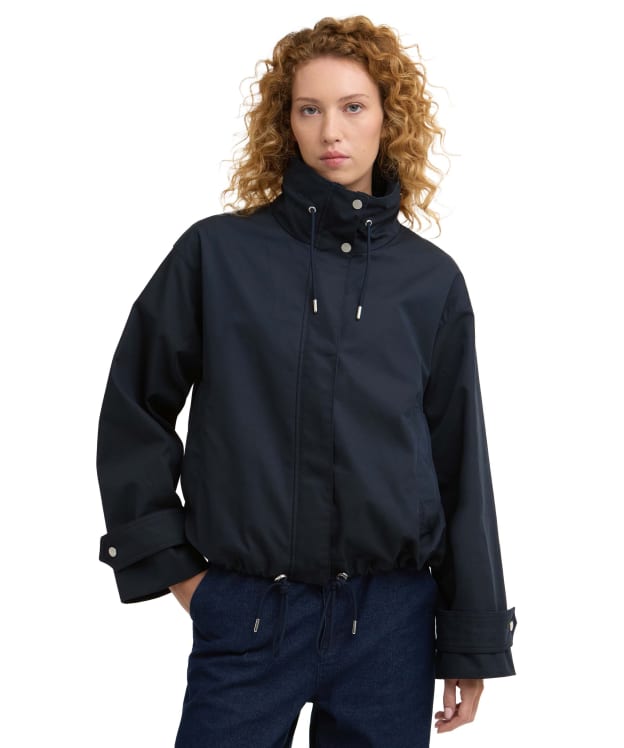 Women's Barbour Bronwyn Showerproof Jacket - Dark Navy / Dress Tartan