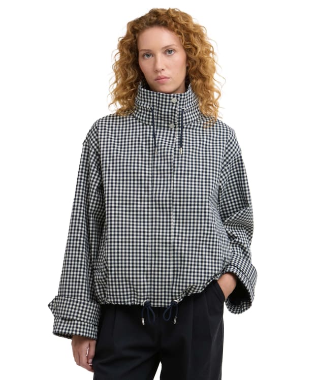 Women's Barbour Bronwyn Check Showerproof Jacket - Navy Gingham