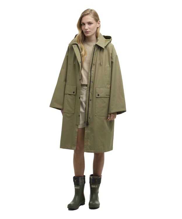 Women's Barbour Blearigg Showerproof Jacket - Bleached Olive