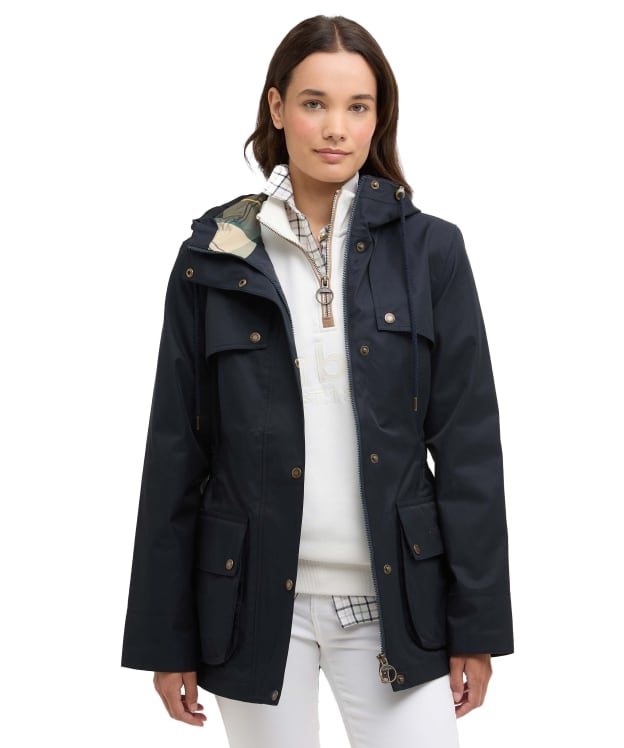 Women's Barbour Maple Waterproof Jacket - Dark Navy / Ancient