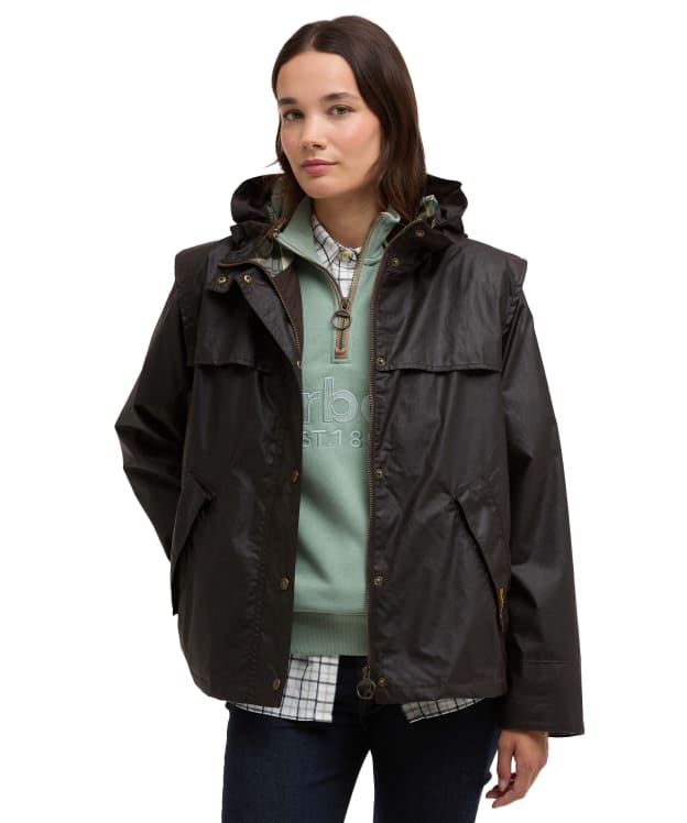 Women's Barbour Ornella Waxed Jacket - Rustic / Ancient