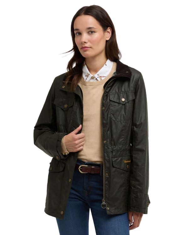 Women's Barbour Summer Sapper Waxed Jacket - Archive Olive / Ancient