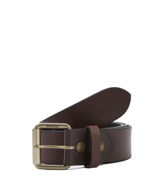 Men’s Barbour Contrast Leather Belt - Olive Brown / Brown