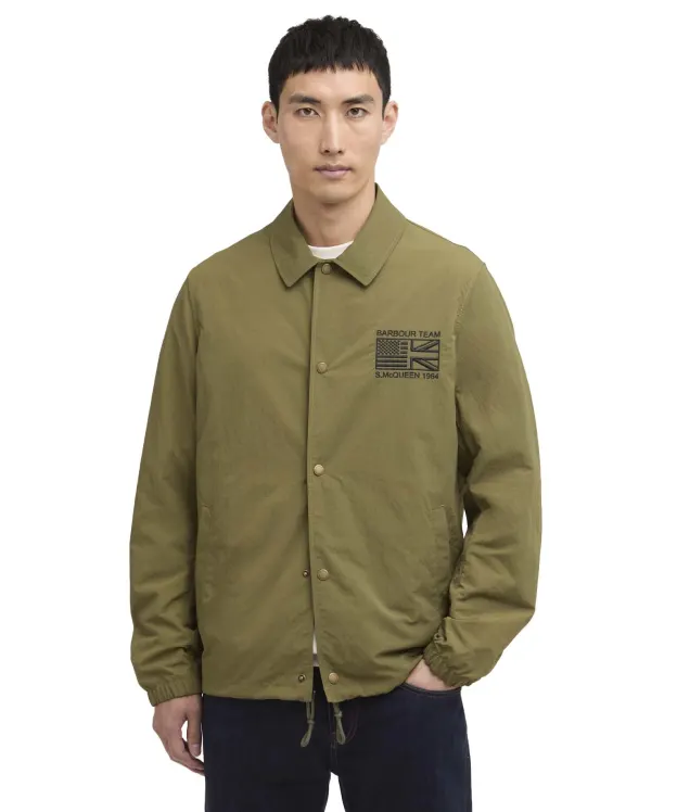 Men's Barbour International Coach Casual Jacket - Burnt Olive