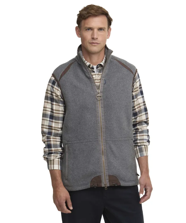 Men's Barbour Langdale Fleece Gilet - Dark Grey Marl