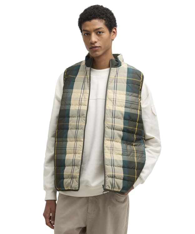 Men's Barbour Reversible Tartan Puffer Gilet - Ancient Tartan