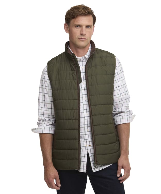 Men's Barbour Broughton Quilted Gilet - Deep Olive
