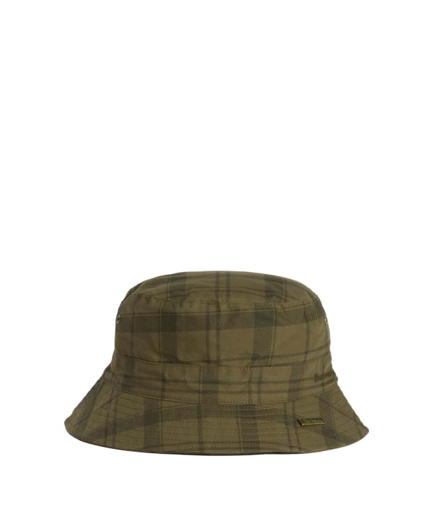 Men's Barbour Tartan Transport Bucket Hat - Dusky Green Tartan