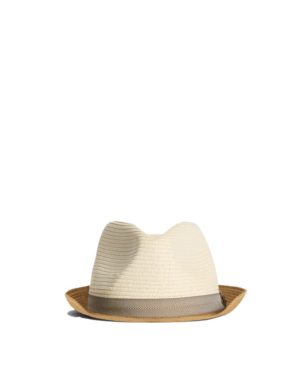 Men's Barbour Ashill Trilby Summer Hat - Ecru / Tan