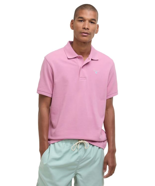 Men's Barbour Sports Polo 215G - True Pink