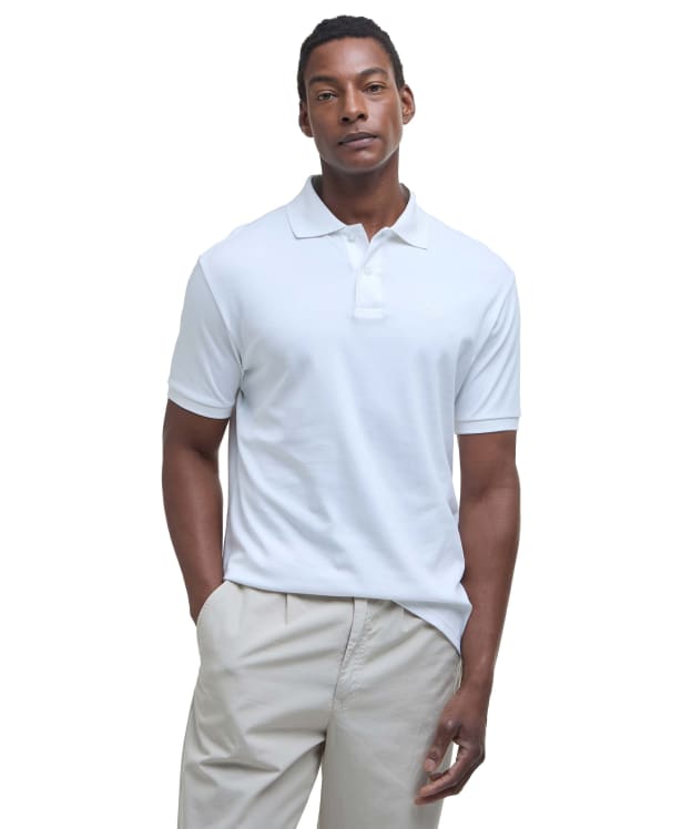Men's Barbour Hylton Interlock Tailored Fit Polo Shirt - White