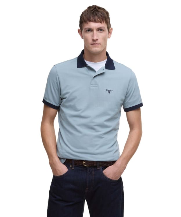 Men's Barbour Lynmouth Tipped Tailored Fit Polo Shirt - Lead