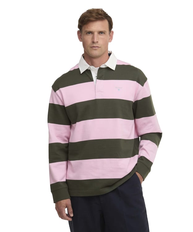 Men's Barbour Broome Rugby Shirt - Pink