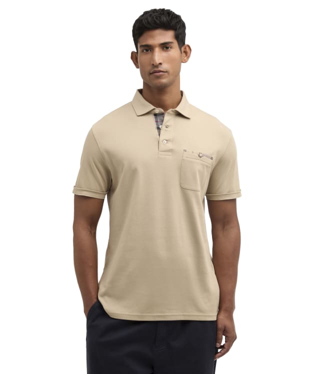 Men's Barbour Premium Corpatch Tailored Polo Shirt - Washed Stone