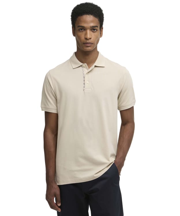 Men's Barbour Reston Tartan Trim Tailored Polo Shirt - Mist