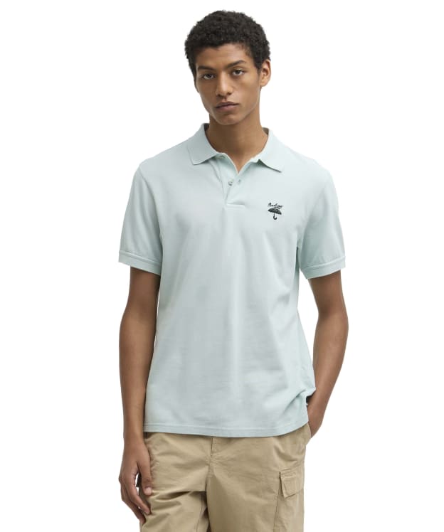 Men's Barbour Comebe Tailored Fit Polo Shirt - Mint Blue