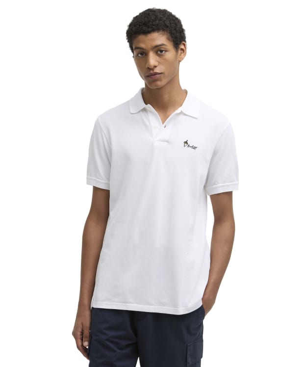 Men's Barbour Comebe Tailored Fit Polo Shirt - White
