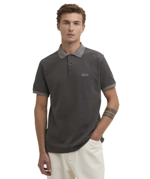 Men's Barbour International Cowley Oxford Polo Shirt - Black