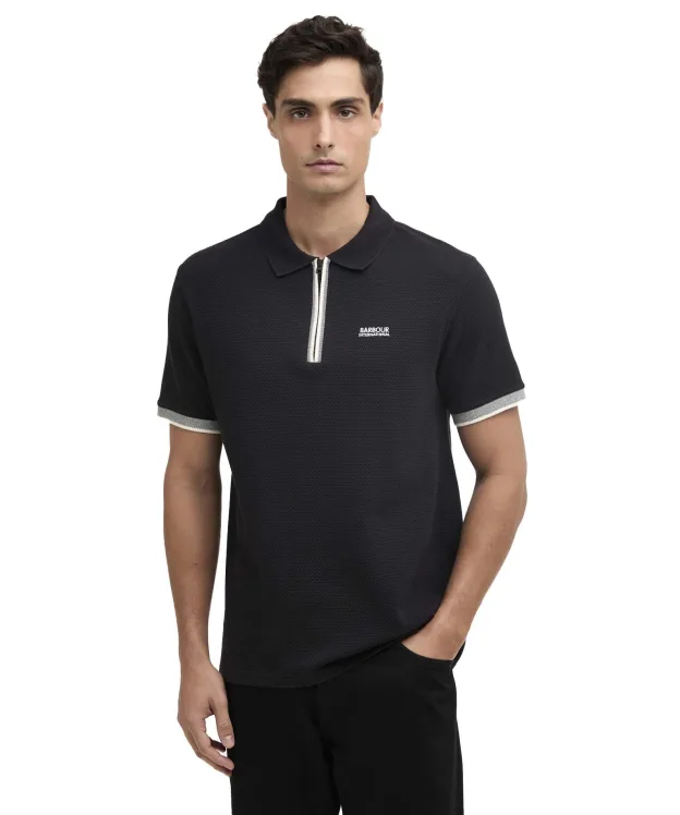 Men's Barbour International Swinford Polo Shirt - Black