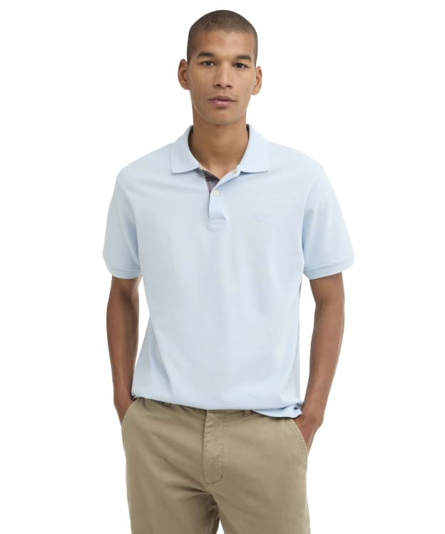 Men's Barbour Pima Cotton Tailored Fit Polo Shirt - Sky
