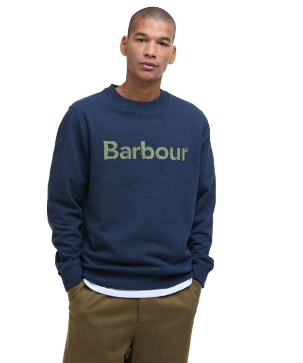 Men's Barbour Pique Applique Crew Sweatshirt - Navy
